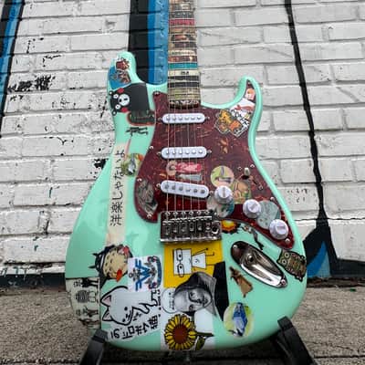 The  Weezer Guitar by Gepettos Guild - Seafoam Green Rivers Cuomo image 4