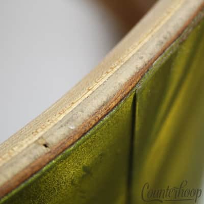 *Slingerland Neon Lime Satin Flame Drum Set Shell Pack 3Ply 22,16,13,12+10+8 70s image 14