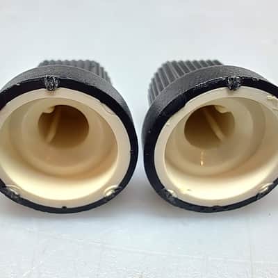 2pcs VGC Vintage Fender Amp 1990 Replacement Black Knobs w/ White Pointer image 4