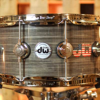 DW 6.5x14 Collector's Maple HVLT American Flag Logo Snare Drum - SO#1422589 image 1