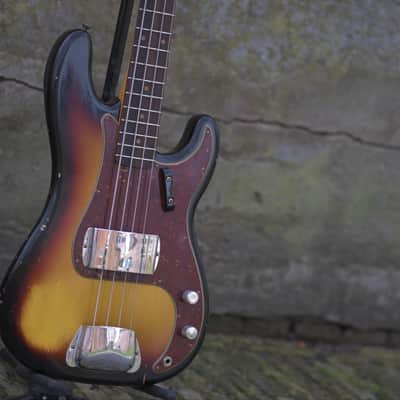 Fender Custom Shop '64 Precision Bass, Relic - Bleached 3-color Sunburst image 3