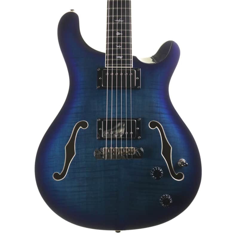 PRS SE Hollowbody II Electric Guitar, Faded Blue Burst w/Hard Case image 1
