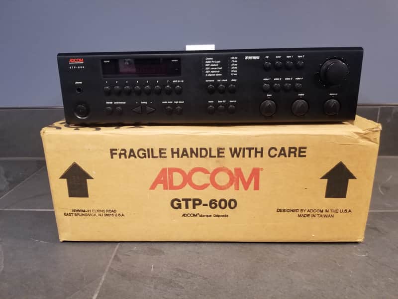 Adcom ADCOM GTP-600 Stereo Surround Sound Tuner Preamplifier/Processor Black image 1