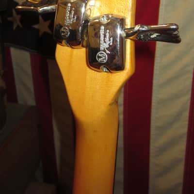 Vintage 1966 Mosrite Celebrity Hollowbody Bass Short Scale Sunburst image 4