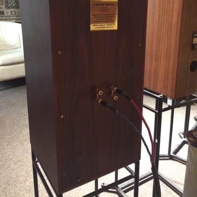 Stirling BBC LS3/6 Rosewood Speakers Monitors PAIR w/ Stands - Demo Units - Rogers Harbeth Tannoy image 8