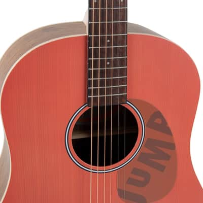 Ovation Applause Acoustic Guitar Jump Slope Shoulder Dreadnought, Peach (AAS-69-O) image 4