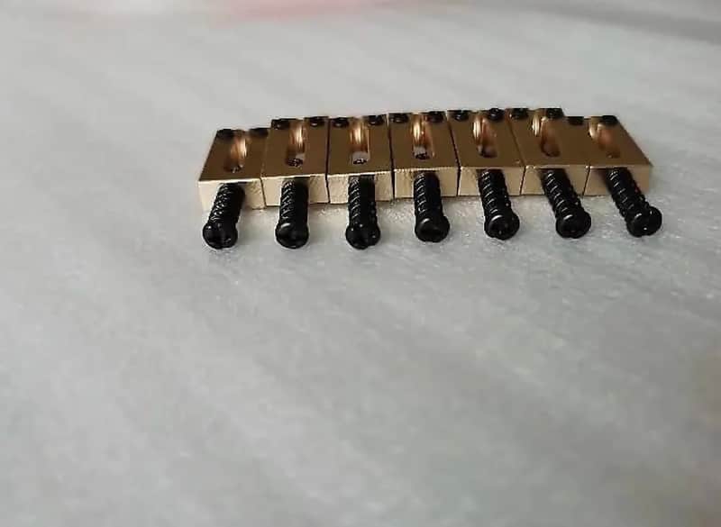 7 String Guitar Bridge Tremolo Saddles Brass Materiel image 1