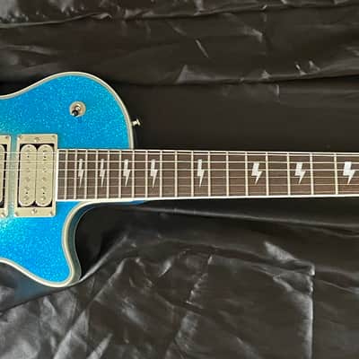 Firefly Ace Frehley Tribute Guitar Blue Silver Sparkle image 2