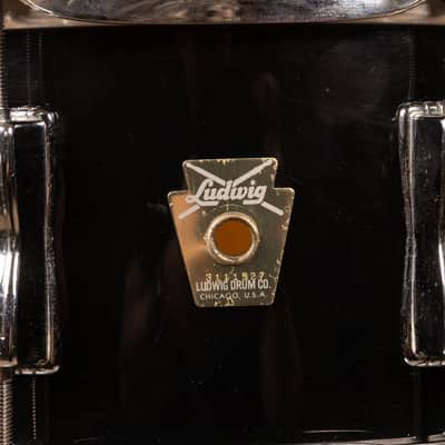 1980s Ludwig 5x14 Rock/Concert Black Cortex Snare Drum image 12
