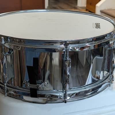 1970S Premier 5x14 Olympic Steel Snare Drum, Chrome, New Heads Snare Wire & Lugs. image 4