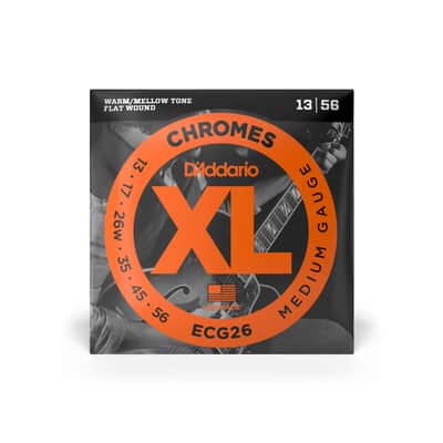 D'Addario ECG26 Chromes Flat Wound, Medium, 13-56 image 2