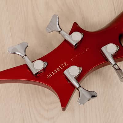 1982 Guild X-702 Vintage Bass Guitar Candy Apple Red w/ Case image 5