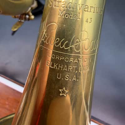 Bach Stradivarius 43* Lightweight Bb Trumpet | 1980 Elkhart | #43 Leadpipe | Raw Brass image 4