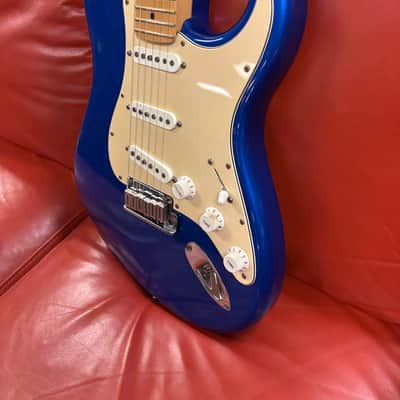 2004 50th Anniversary Fender American Series Stratocaster with Maple Fretboard Chrome Blue image 3