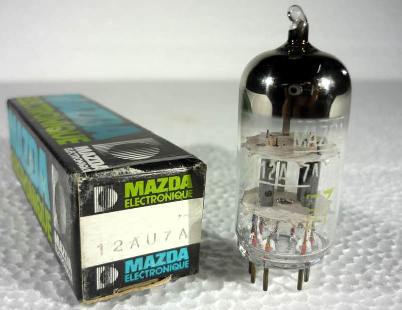 Vintage 12AU7A / ECC82 MAZDA, Strong testing, balanced, NOS, NIB. image 1