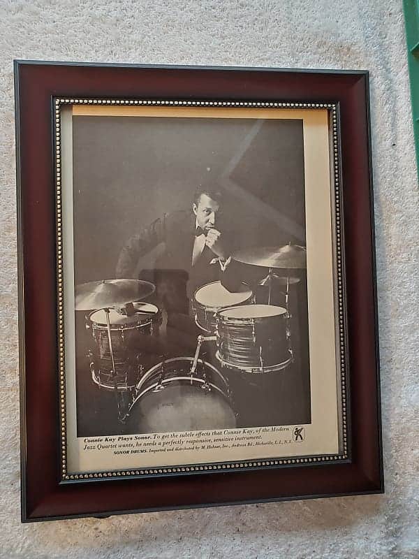 1966 Sonar Drums Promotional Ad Framed Connie Kay Original image 1