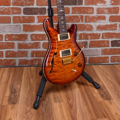 PRS Custom 22 Semi-Hollow Quilted Maple 10 Top Smoked Amber 2010 w/OHSC image 3