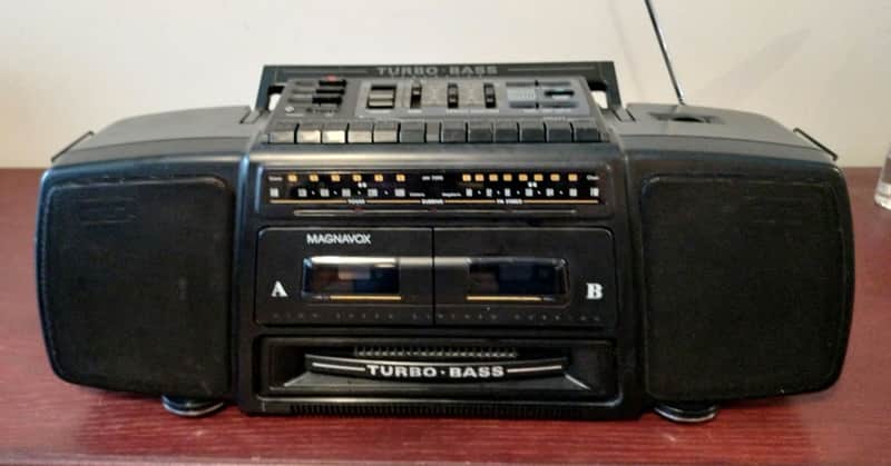 Magnavox AW-7590 Turbo Bass Dual Cassette Boombox Radio Ghetto Blaster image 1