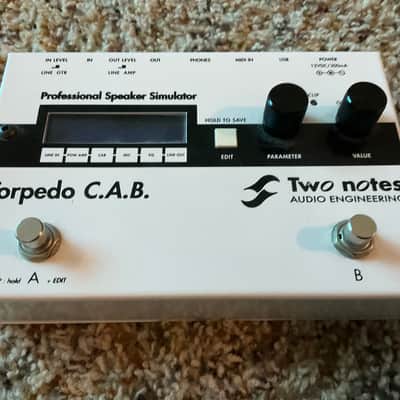 Two Notes Torpedo C.A.B. Speaker Simulator Pedal 2010s - White/Black image 2