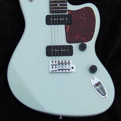 Custom Jazzmaster + XX-Wide 1-7/8" Guitar Neck Classic Sky Blue + 12"+Matched Pair P-90's+TB Circuit Frets Leveled, Crowned and Polished with Low Action + Grover 406c Locking Tuners + Full Setup Included! image 5
