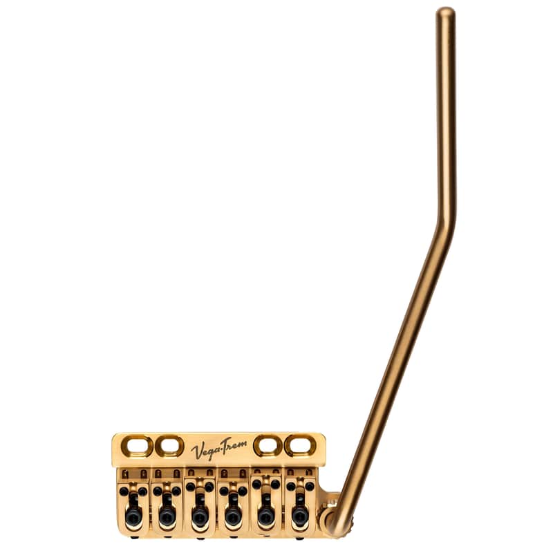 Vega-Trem VT1 Ultra-Trem Standard 6-Screw Stratocaster Guitar Tremolo Bridge For Strat No Mods Easy Installation (Gold, Right) image 1