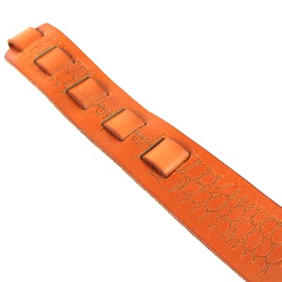 Walker & Williams SP-77 Tiger Tan All Italian Leather Strap with Ostrich Leg Tooling image 8