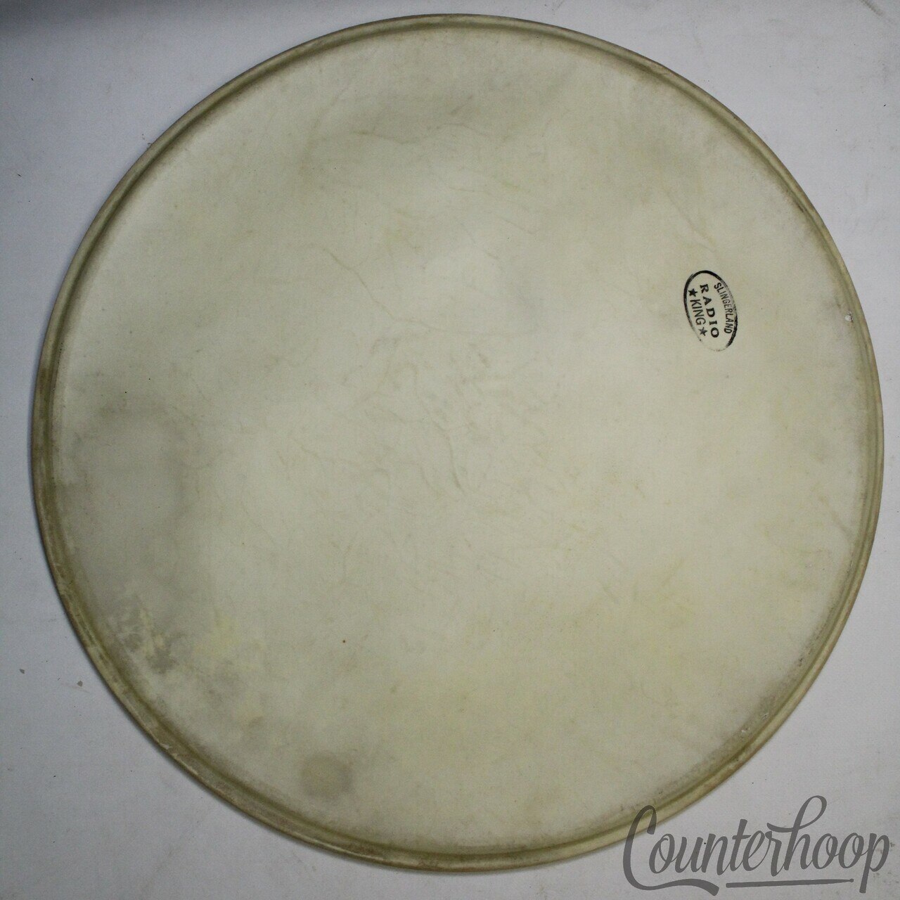 Slingerland Radio King Floor Tom 16"Calf Skin Drum Head Batter/Resonant 50s USA — main photograph