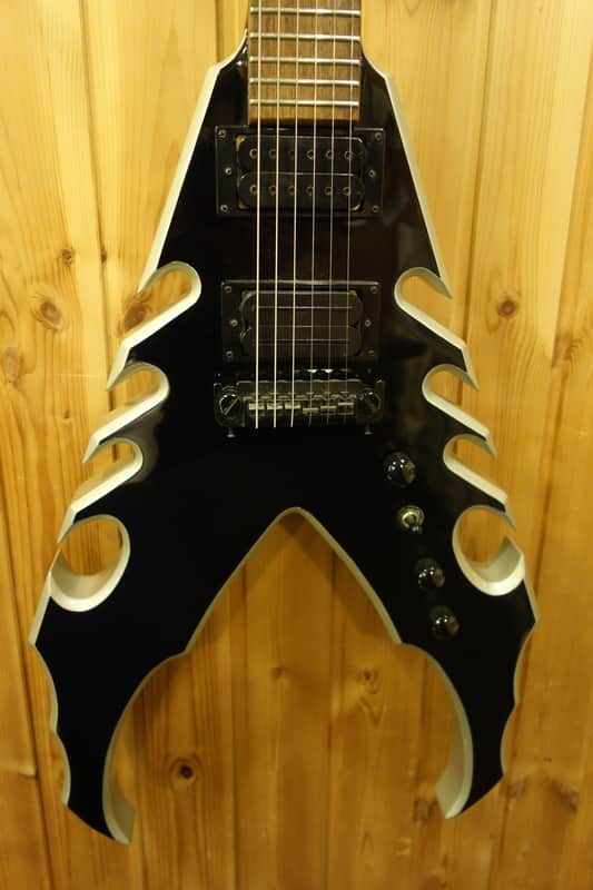 Neil Moser Guitars Bastard V Black silver | Reverb