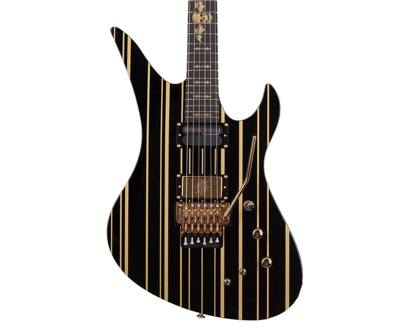 Schecter Synyster Gates Custom-S Guitar - Black w/Gold Stripes - Open Box image 1