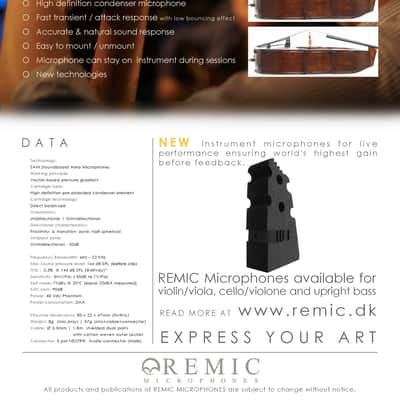 REMIC Microphones Remic D5400LB Double Bass Mic for Live Performance image 10