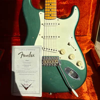Fender Custom Shop Limited Edition NAMM '55 Stratocaster Journeyman Relic 2017 - Faded Aged Sherwood Metallic image 18