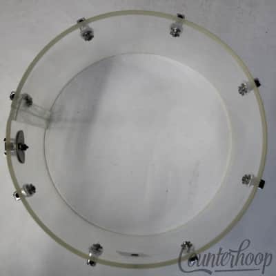 Ludwig 15x12"Vistalite Clear Concert Tom Drum Vintage 70s USA Blue/Olive Clip Mt image 8