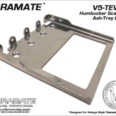 Vibramate V5 Stage II Bridge Plate For Vintage Tele, Humbucker Scalloped