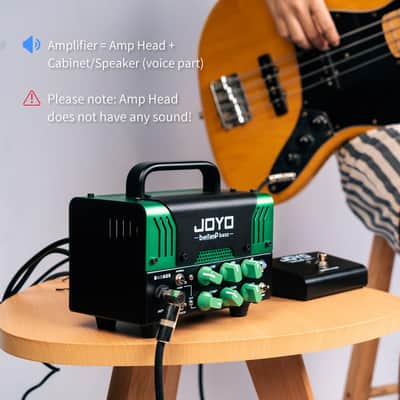JOYO Bass Mini Amp Head 50 Watt Preamp Hybrid Tube Power Amplifier Head with 3 Band EQ & Bluetooth (No Sound,Need Extra Speaker) Badass image 3