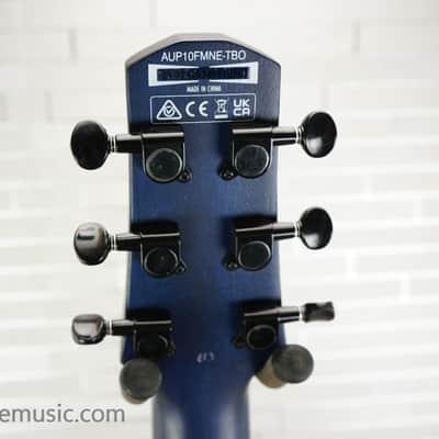Ibanez AUP10FMNE-TBO Tenor Ukulele - Transparent Blue Sunburst Open Pore image 14