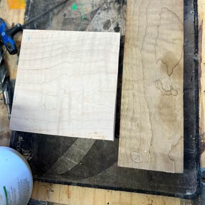 Madlad Instruments 1A Figured Torrified Roasted Flame Maple Guitar Neck Blank 2026 - Unfinished image 3