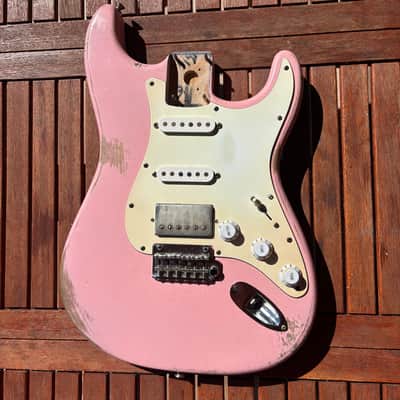 Fender Player Stratocaster Body Shell Pink Nitro Refinish image 2