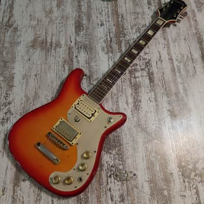 Vintage 1975 Epiphone ET-290 MIJ Matsumoku Crestwood Cherry Sunburst image 2