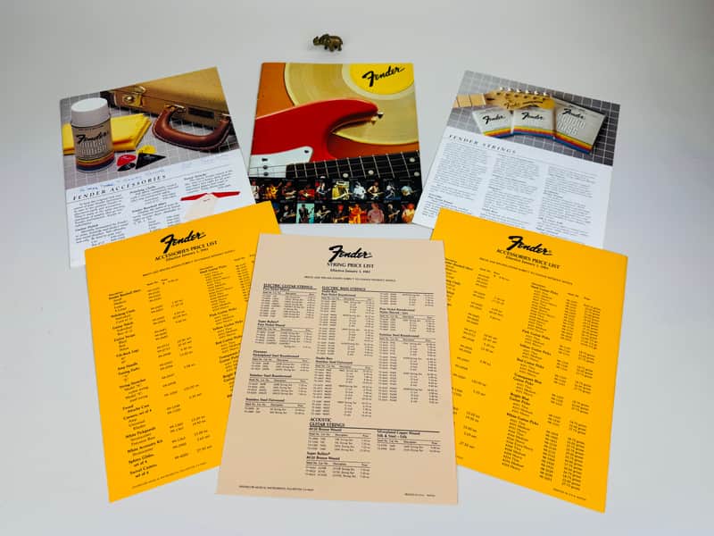 Fender 5-Piece Dealer Literature Package – Catalog, Price Lists & Accessories Brochure 1983 image 1