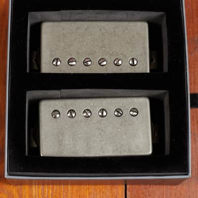 OX4 Pickups Beano Humbucker Set (Aged Nickel Covers with Aged Cream Bobbins) image 1