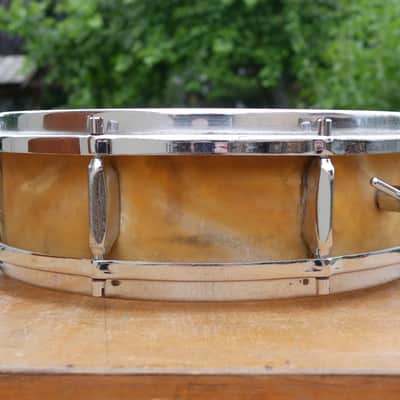 Sonor Teardrop D422 D421 Snare 14" x 4,5" 6-ply Gold Satin Flame Vintage Mid 60s image 5