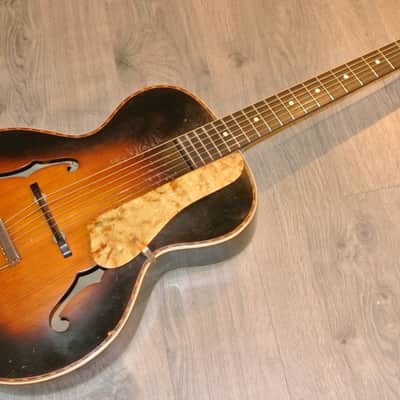 1940's S.S. Stewart by Harmony H1328 Archtop Guitar- Fancy Inlay Binding image 4