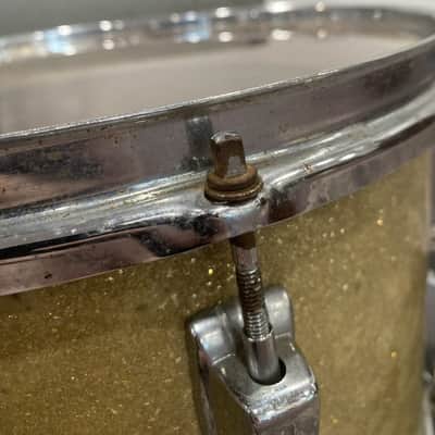 WFL 9x13" Rack Tom - Golden Sparkle (Re-Ring) image 5