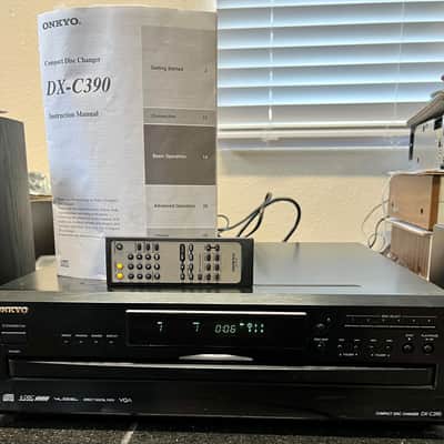 Onkyo DX-C390 6-Disc CD Player/Changer w/ Remote & Manual; Tested image 1