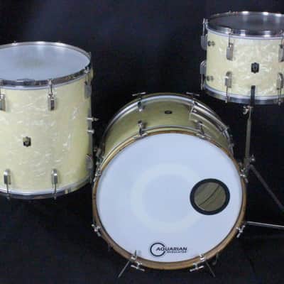 Leedy 3-Piece Drum Set 1949 -13/16/20 - White Marine Pearl image 11