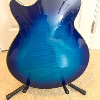 2017 D’Angelico Excel EX-SS semi-hollow archtop Blue Burst+ OHSC + Schallers 100% MINT image 5