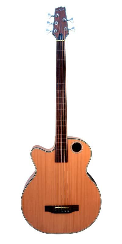 Boulder Creek Fretless Bass Guitar, Lefty EBR3-N5LF 5-string Natural A/E image 1