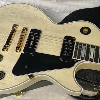 NEW ! Gibson Custom Shop Historic '54 Les Paul Custom Reissue Dealer Select - P-90's Staple Pick-Up - TV White - VOS - Authorized Dealer - Only 8.9 lbs - G07004 image 1