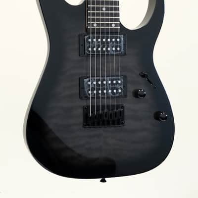 Ibanez Gio RG7221QA 7-String Electric Guitar Transparent Black Sunburst image 1