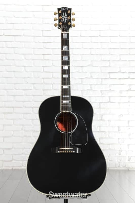 Gibson Acoustic J-45 Custom Acoustic-electric Guitar - Ebony (J45CustEbd1)